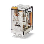 Relais industriel 4RT 7A 24V DC, bouton test et indicateur mécanique, AgCdo